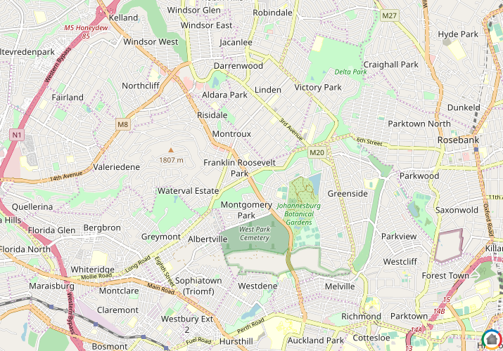 Map location of Franklin Roosevelt Park